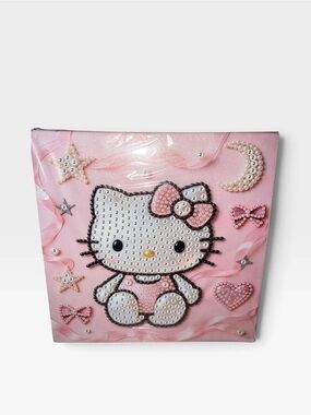 Pink Hello Kitty Diamond Bedazzle Art Kids Craft Kit 8x8 NEW